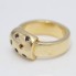 Anillo de oro 18k con circonitas de segunda mano