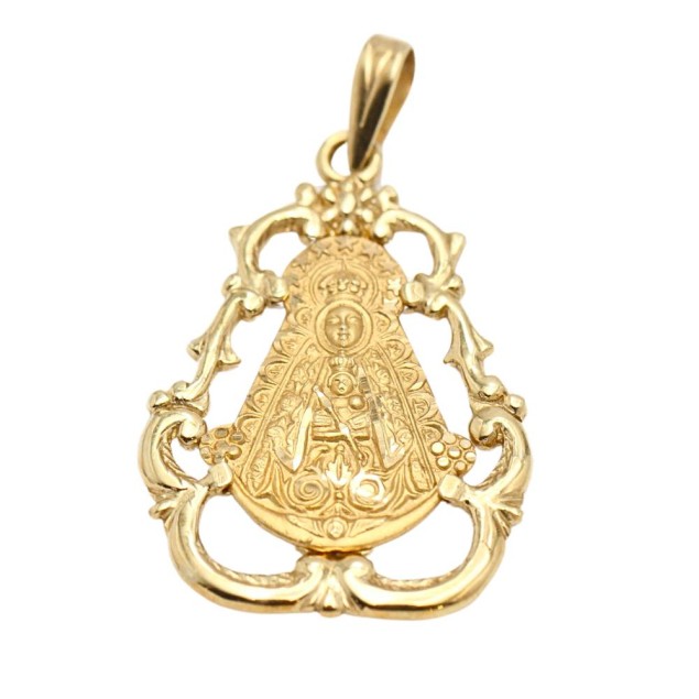 Pendentif Vierge du Rocío en or 18...