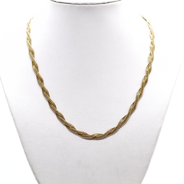 Collier tressé en or 18k d'occasion