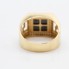 Sello estilo versace oro 18k con ónix y circonitas 2ª mano
