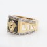 Sello estilo versace oro 18k con ónix y circonitas 2ª mano