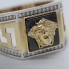 Sello estilo versace oro 18k con ónix y circonitas 2ª mano
