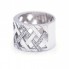 Anillo ANCHO de Oro Blanco y Diamantes