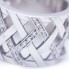 Anillo ANCHO de Oro Blanco y Diamantes