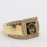 Sello corona de oro 18k con óxix y circonita de segunda mano