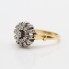 Anillo rosetón de oro bicolor 18k con diamantes segunda mano