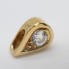 Pendentif en or 18 carats en forme de goutte avec diamant