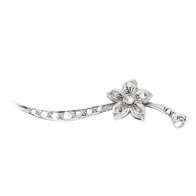 Colgante flor de oro 18k con...