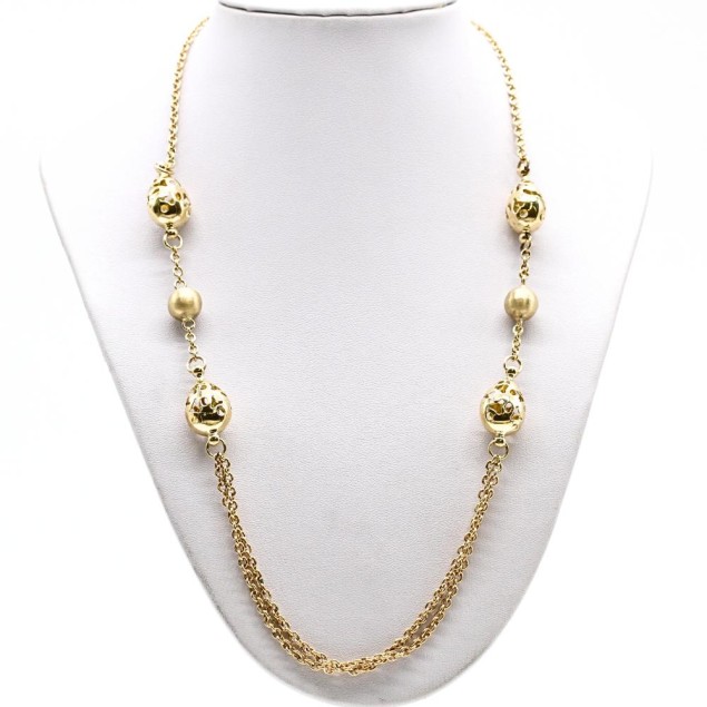 Collier d'occasion en or 18k à motifs...