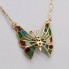 Collier papillon en or 18k avec diamants seconde main