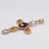 Pendentif en or CROSS avec topaze, améthyste et citrines