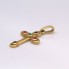 Pendentif CROIX en or jaune et pierres précieuses
