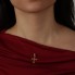 Pendentif CROIX en or et pierres précieuses