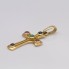 Pendentif CROIX en or jaune et pierres précieuses