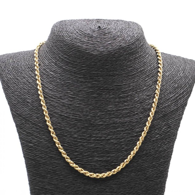 Cordon semi-creux en or 18 carats...