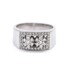 Anillo flores de oro 18k con diamantes de segunda mano