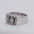 Anillo flores de oro 18k con diamantes de segunda mano