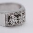Anillo flores de oro 18k con diamantes de segunda mano