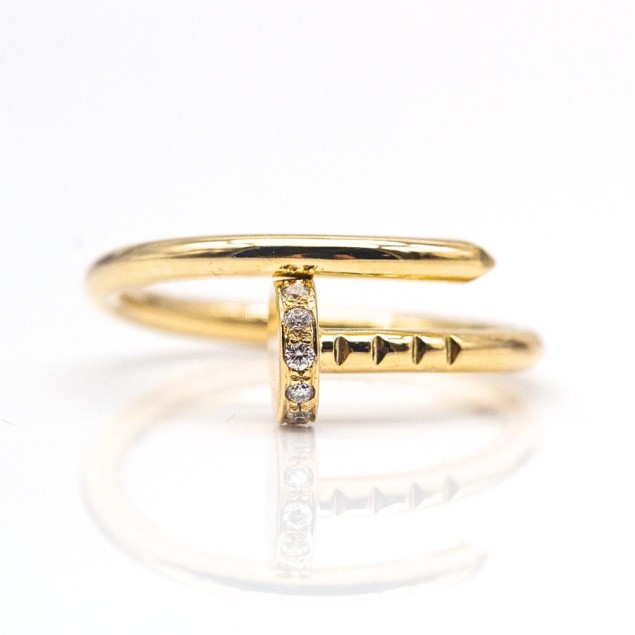 Anillo BLISS de Oro Amarillo y Diamantes