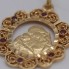 Pendentif d'occasion en or 18k nacre avec zirconias