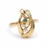 Anillo de oro 18k con circonitas de segunda mano