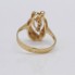 Anillo de oro 18k con circonitas de segunda mano
