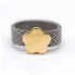 Anillo TOUS MESH de acero y oro 18k de segunda mano