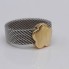 Anillo TOUS MESH de acero y oro 18k de segunda mano