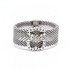 Anillo TOUS ICON MESH de acero y oro 18k con diamantes