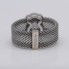 Anillo TOUS ICON MESH de acero y oro 18k con diamantes