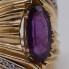 Anillo lanzadera de oro 18k con circonitas de segunda mano