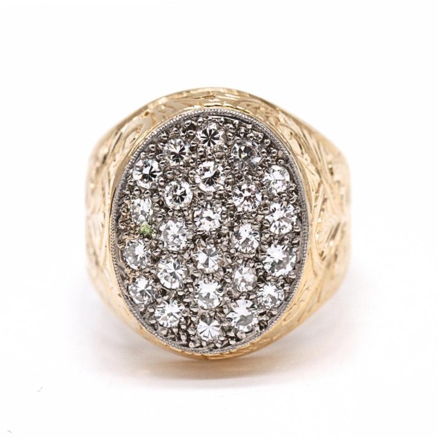 Sello de oro 18k con diamantes de...