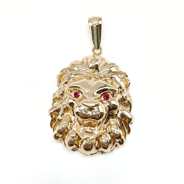 Colgante león de oro 18k de segunda...