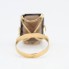 Anillo de oro 18k con cuarzo marrón de segunda mano