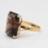 Anillo de oro 18k con cuarzo marrón de segunda mano