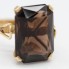 Anillo de oro 18k con cuarzo marrón de segunda mano