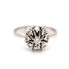 Anillo rosetón de oro 18k con diamantes de segunda mano