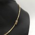 Collar de oro 18k con diamante y esmeralda de segunda mano