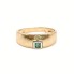 Anillo de oro 18k con diamante y esmeralda de segunda mano