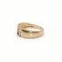Anillo de oro 18k con diamante y esmeralda de segunda mano