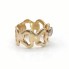Solitario calado de oro 18k con diamante de segunda mano