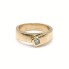 Solitario de oro 18k con diamante talla princesa de 2ª mano