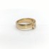 Solitario de oro 18k con diamante talla princesa de 2ª mano