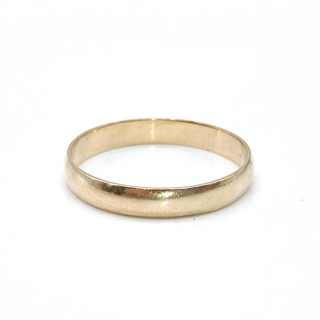 Alianza lisa de oro 18k de segunda mano