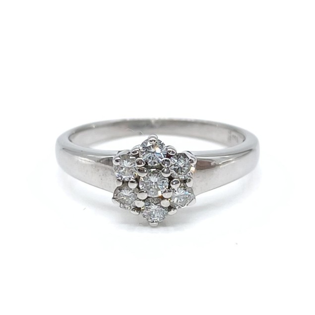 Anillo rosetón de oro 18k. con...