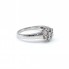 Anillo rosetón de oro 18k. con diamantes de segunda mano