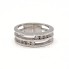 Bague 3 anneaux en or rhodié 18k avec diamants seconde main