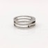 Bague 3 anneaux en or rhodié 18k avec diamants seconde main