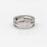 Bague 3 anneaux en or rhodié 18k avec diamants seconde main