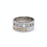 Anillo calado de oro rodiado 18k con diamantes segunda mano